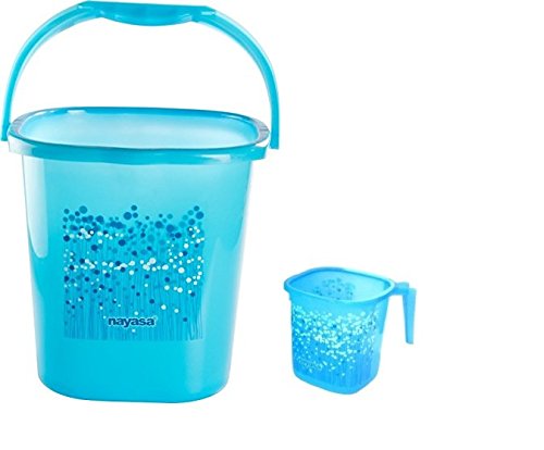 Product Cover Nayasa Funk Plastic 25 L Bucket and Matching Mug (Blue)
