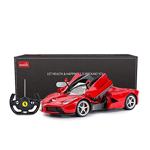 Product Cover RASTAR RC Car | 1/14 Scale Ferrari LaFerrari Radio Remote Control R/C Toy Car Model Vehicle for Boys Kids, Red, 13.3 x 5.9 x 3.3 inch