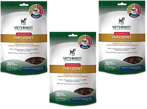 Product Cover (3 Pack) Vet's Best Advanced Hip & Joint Soft Chews Dog Supplements, Each a 30 Day Supply