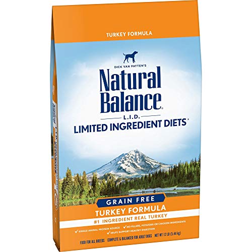 Product Cover Natural Balance L.I.D. Limited Ingredient Diets High Protein Dry Dog Food, Turkey Formula, 12 Pounds, Grain Free