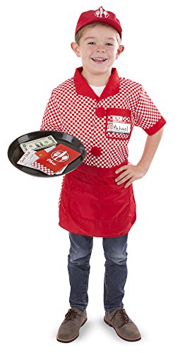 Product Cover Melissa & Doug Server Role Play Costume Dress-Up Set with Realistic Accessories