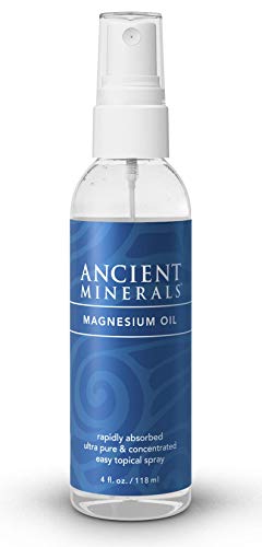 Product Cover Ancient Minerals Magnesium Oil Spray Bottle of Pure Genuine Zechstein Magnesium Chloride - Topical Magnesium Supplement for Skin Application and Dermal Absorption (4oz)