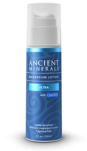 Product Cover Ancient Minerals Magnesium Lotion ULTRA with MSM - Pure Genuine Zechstein Magnesium Lotion Supplement with MSM for Topical Application (5oz)