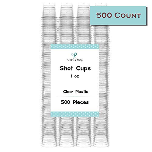 Product Cover Craft and Party 1oz Premium Shot Glasses in 500 ct, BEST VALUE PACK. (500)