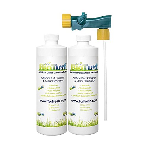 Product Cover BioTurf BioS+ 32oz Dual Pack Turf Concentrate Cleaner - Buy 1 get 2nd on 1/2 Off Plus. Commercial Grade Artificial Turf Cleaning Enzyme for All Surfaces Including Tile, Carpet and Grass