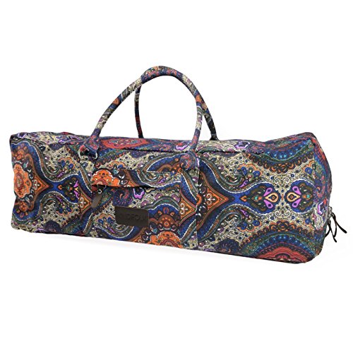 Product Cover Kindfolk Yoga Mat Duffle Bag Patterned Canvas with Pocket and Zipper (Celestial, Extra Large)
