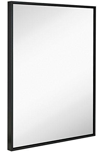 Product Cover Clean Large Modern Black Frame Wall Mirror | 30