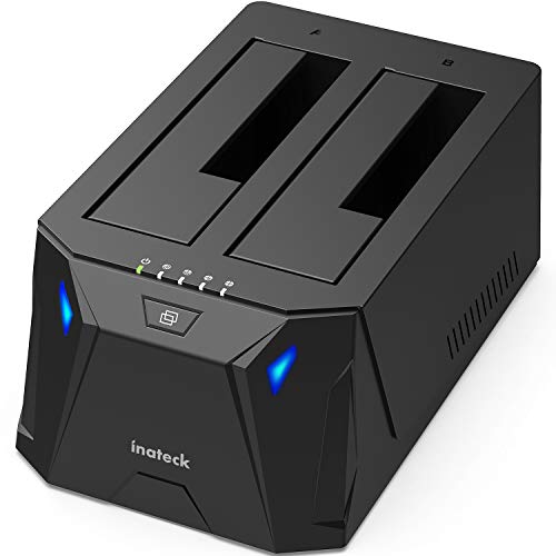 Product Cover Inateck USB 3.0 to SATA I/II/III Dual Bay External Hard Drive Docking Station for 2.5 or 3.5 HDD, SSD, Up to Support 10TB, with Hard Drive Duplicator/Offline Cloner Function, FD2005
