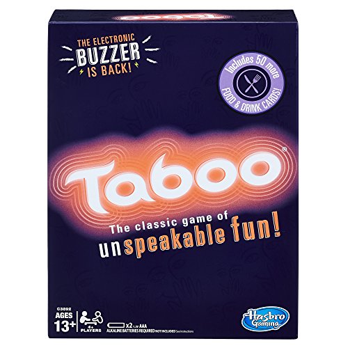 Product Cover Hasbro Gaming Taboo Party Board Game With Buzzer for Kids Ages 13 and Up (Amazon Exclusive)