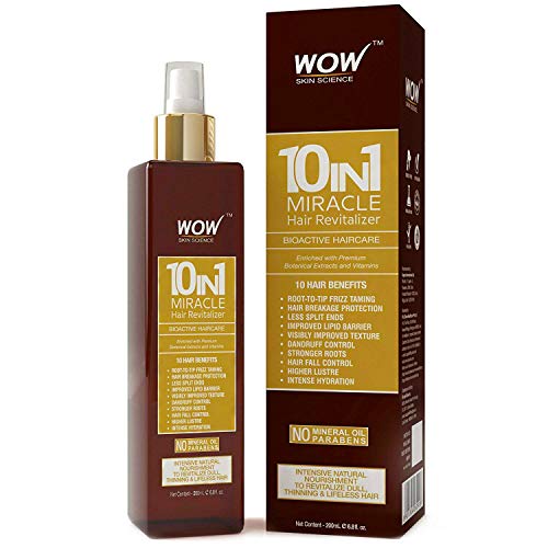 Product Cover WOW Leave In Conditioner Spray For Dry Scalp & Hair - Revitalizer for Natural, Strong, Healthy Hair Growth - Reduce Hair Loss, Dandruff, Frizz, Tangles - Increase Texture, Volume, Hydration - 200 mL