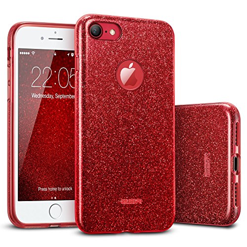 Product Cover ESR iPhone 7 Case,Glitter Sparkle Bling Case [Three Layer] for Girls Women [Shock-Absorption] for 4.7