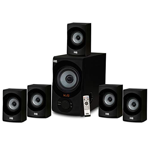 Product Cover Acoustic Audio AA5172 Home Theater 5.1 Bluetooth Speaker System with USB / SD, Gray