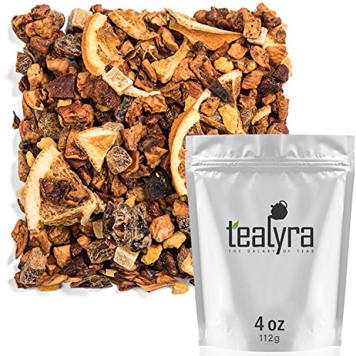 Product Cover Tealyra - Florida Orange Juice - Ginger Apple Pear - Fruity and Herbal Loose Leaf Tea - Vitamines Rich - Hot and Iced Tea - Caffeine Free - 112g (4-ounce)
