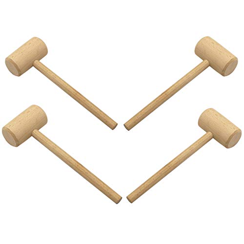 Product Cover LONG TAO 7-3/4-INCH Unfinished OAK Wood Mallets Wood Hammer (PACK OF 4)