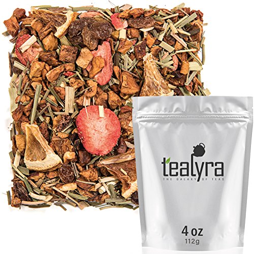Product Cover Tealyra - Lovely Lemongrass - Strawberry - Orange - Fruity Herbal Loose Leaf Tea - Hot and Iced Drink - Vitamins and Antioxidants Rich - Caffeine Free - All Natural - 112g (4-ounce)