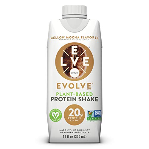 Product Cover Evolve Protein Shake, Mellow Mocha, 20g Protein, 11 Fl Oz (Pack of 12)