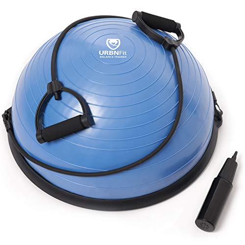 Product Cover URBNFit Balance Trainer Stability Half Ball with Resistance Bands, Pump and Workout Guide - Improve Core and Ab Strength with Full Body Home Gym Workouts Or Fitness Training
