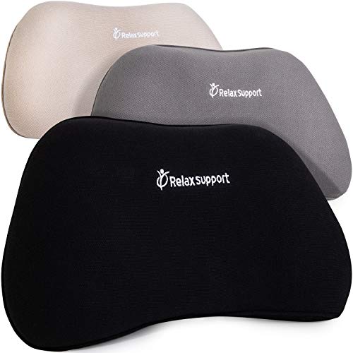 Product Cover RS1 Back Support Pillow by RelaxSupport - Lumbar Pillow Upper and Lower Back for Chair Back Pain Uses ArcContour Special Patented Technology Has Unique Lateral Convex Shape for a Pain Free Back