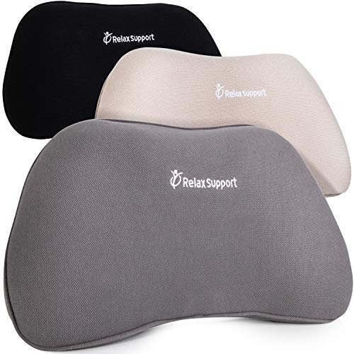 Product Cover RS1 Back Support Pillow by RelaxSupport - Lumbar Pillow Upper and Lower Back for Chair Back Pain Uses ArcContour Special Patented Technology Has Unique Lateral Convex Shape for a Pain Free Back