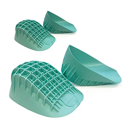 Product Cover Tuli's Heavy Duty Heel Cups (2-Pairs), Green - Pro Heel Cup Shock Absorption and Cushion Inserts for Plantar Fasciitis, Sever's Disease and Heel Pain Relief