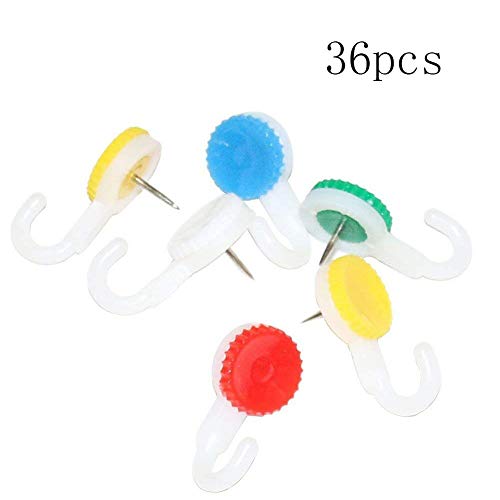 Product Cover ROOS 36pcs Originality Drawing Pin Gear Shape Plastic Push Pin with Hook