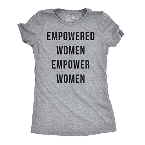 Product Cover Crazy Dog T-Shirts Womens Empowered Women Empower Women T Shirt XL Grey