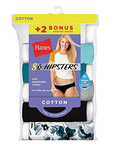 Product Cover Hanes Women's 6 Pack Comfortsoft Sporty Hipster (Bonus +2), Assorted, 9
