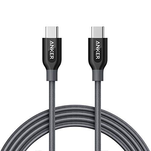 Product Cover Anker Powerline+ USB C to USB C Cable (6 ft), Power Delivery PD Charging for Apple MacBook, Huawei Matebook, iPad Pro 2018, Chromebook, Pixel, Switch, and More Type-C Devices/Laptops