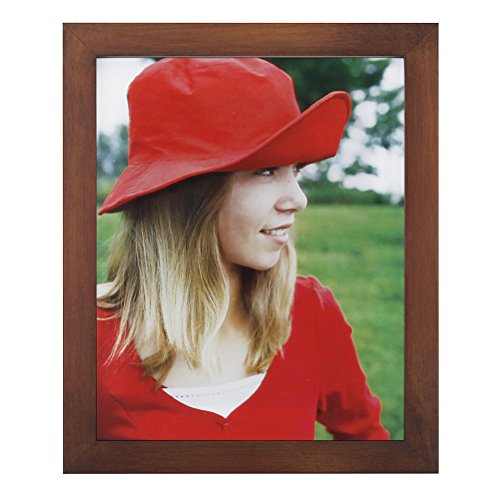 Product Cover RPJC 8x10 Picture Frames Made of Solid Wood High Definition Glass for Table Top Display and Wall Mounting Photo Frame Brown