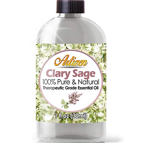 Product Cover Artizen Clary Sage Essential Oil (100% Pure & Natural - UNDILUTED) Therapeutic Grade - Huge 1oz Bottle - Perfect for Aromatherapy, Relaxation, Skin Therapy & More!