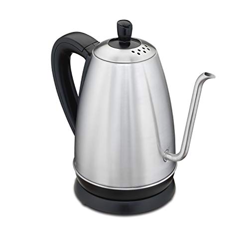 Product Cover Hamilton Beach Gooseneck Pour Over Electric Tea Kettle, Water Boiler & Heater, 1.2 L, Cordless, Auto-Shutoff & Boil-Dry Protection, Stainless Steel (40899)