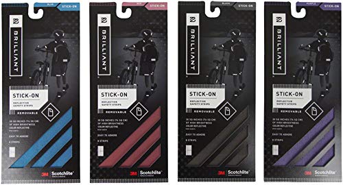 Product Cover Brilliant Reflective Reflector Strips - Stick-On (Black) - extremely reflective strips with 3M Scotchlite reflective material
