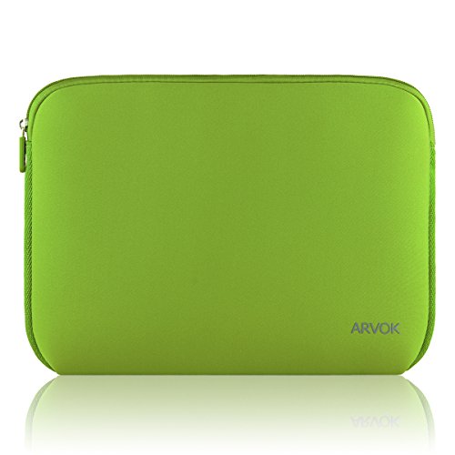 Product Cover Arvok 11-12 Inch Laptop Sleeve Multi-Color & Size Choices Case/Water-Resistant Neoprene Notebook Computer Pocket Tablet Briefcase Carrying Bag/Pouch Skin Cover for Acer/Asus/Dell/Lenovo, Bamboo Green