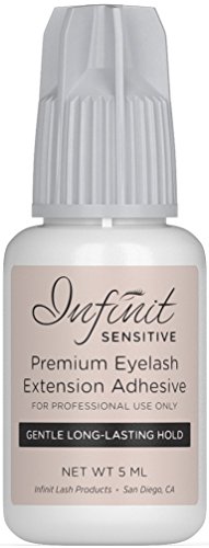 Product Cover SENSITIVE LOW FUME Eyelash Extension Glue - Infinit Premium Adhesive for Individual Eyelashes (5 ML) | 5-7 Sec Drying Time | Retention - 5 Weeks | Low Fume Sensitive Lash Glue | Professional Use Only