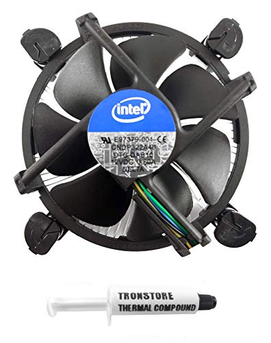 Product Cover Intel Core i3 i5 i7 Socket 1151 1150 1155 1156 4-Pin Connector CPU Cooler with Aluminum Heatsink & 3.5-Inch Fan with TRONSTORE Thermal Paste for Desktop PC Computer (TS2)