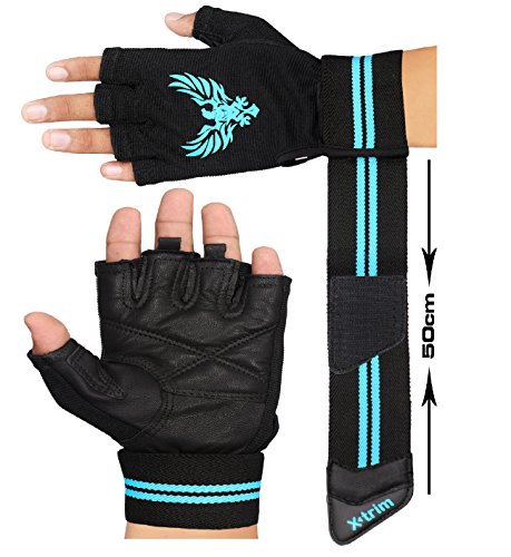 Product Cover XTRIM X Macho Men's Leather Gym Workout Gloves