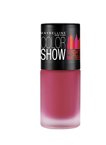 Product Cover Maybelline New York Colour Show Bright Matte Nail Paint, Peppy Pink, 6ml