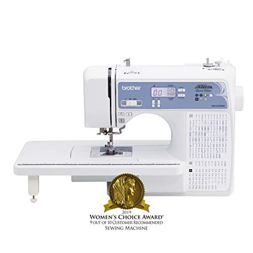 Product Cover Brother, Computerized Sewing Machine, XR9550PRW, Project Runway Limited Edition, 110 Built-in Utility, LCD Screen, Hard Case, White