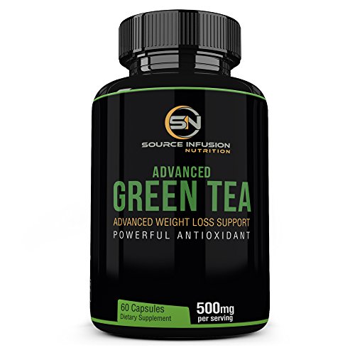 Product Cover Green Tea Extract with egcg supplement for Effective Weight Loss - 500mg of extract capsules to Boost Metabolism - Fat Burner Caffeine for Energy - Antioxidant & Free Radical Scavenger - GMP Certified