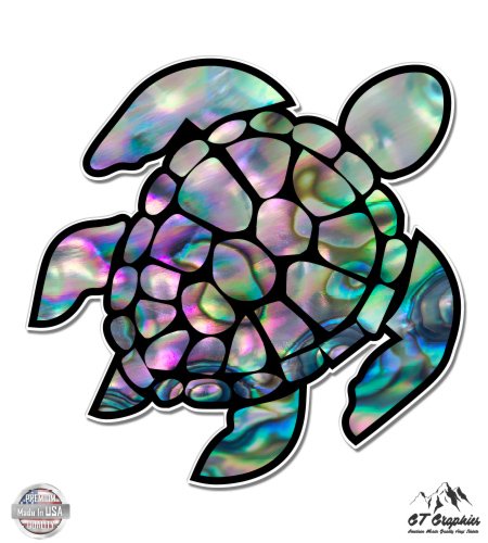 Product Cover Sea Turtle Natural Shell Pearl Texture Green Purple - 3