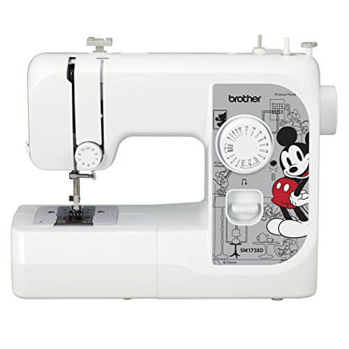Product Cover Brother Sewing Machine, SM1738D, Sewing Machine with 4 Disney Faceplates, 17 Built-in Stitches, Disney Dust Cover, 4 Sewing Feet, LED Work Area