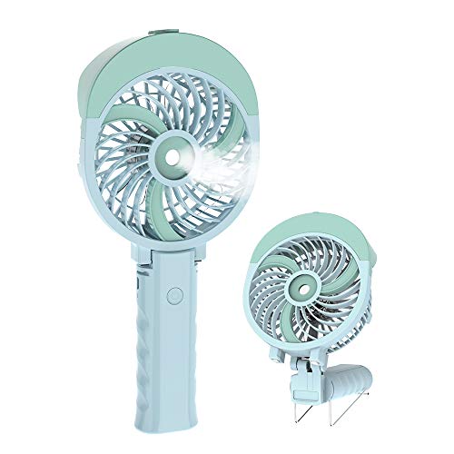 Product Cover HandFan Handheld Misting Fan USB/Battery Operated Mist Fan Rechargeable Portable Cooling Fan Personal Spray Fan Mister with 55ml Water Tank/Humidifier/3 Speeds