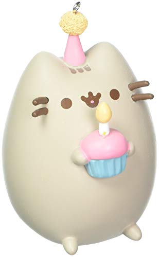 Product Cover Department 56 Pusheen Happy Birthday Cupcake Hanging Ornament, 2.5
