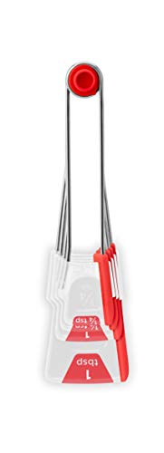Product Cover Dreamfarm - Levoons Self-Leveling Measuring Spoons, Set of 4, Red