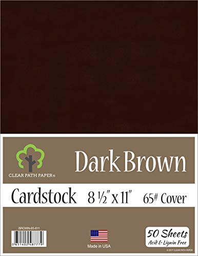 Product Cover Dark Brown Cardstock - 8.5 x 11 inch - 65Lb Cover - 50 Sheets