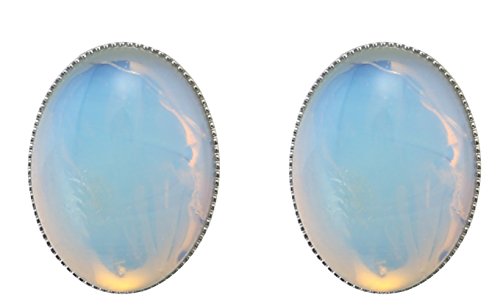 Product Cover MagicYiMu Women's Jewelry Oval Simulated Opal Clip-On Earrings