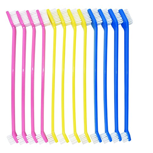 Product Cover Pet Dog Soft Toothbrush Dog Toothbrush Finger Toothbrush pet Toothbrush Small to Large Dogs (12 Head Toothbrush)