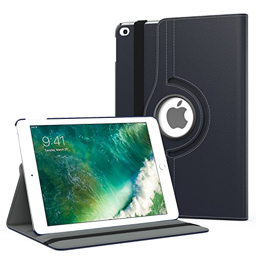 Product Cover MoKo Case Fit 2018/2017 iPad 9.7 6th/5th Generation - 360 Degree Rotating Cover Case with Auto Wake/Sleep Compatible with Apple iPad 9.7 Inch 2018/2017, Indigo