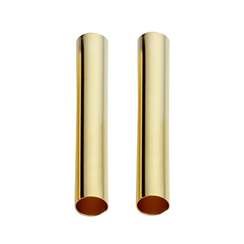 Product Cover Linsoir Beads Solid Brass Straight Long Tube Spacer Beads 30X4mm Gold Finish Pack of 100 pcs