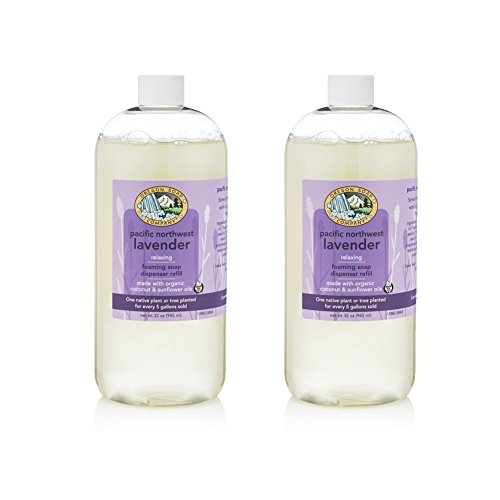 Product Cover Oregon Soap Company - Foaming Liquid Hand Soap REFILL, Made with USDA Certified Organic Oils (32 oz (2 Pack), Pacific Northwest Lavender)